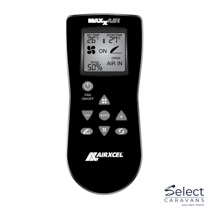 MaxxFan Plus with Thermostat Power Lift Rain Sensor and Remote Accessory