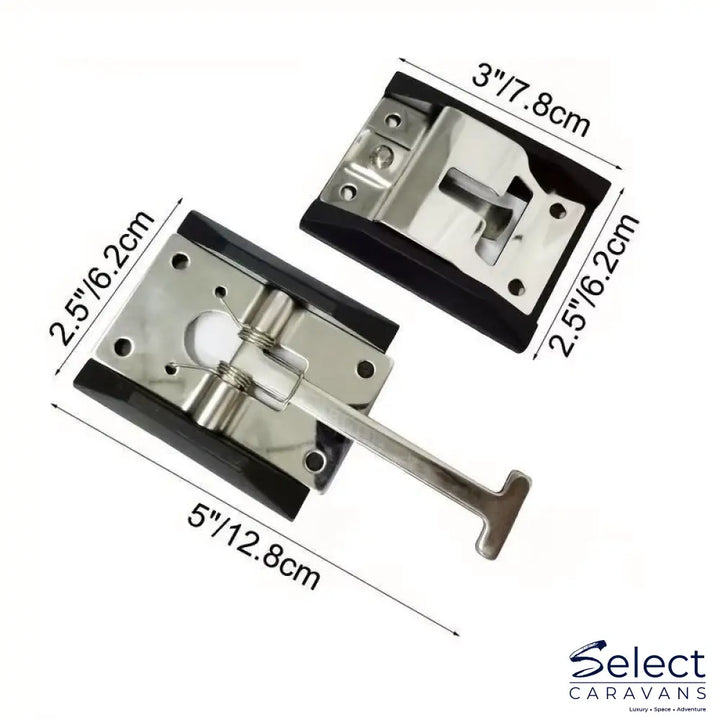 T-style entry door latch