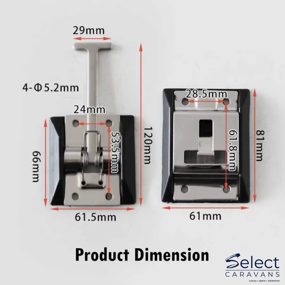 T-style entry door latch