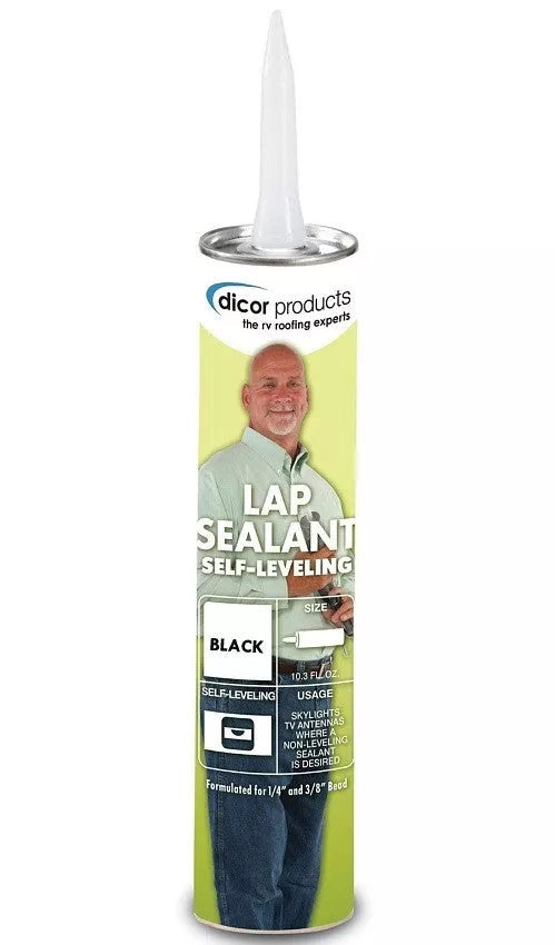 Dicor 501LSB black self-levelling caravan roof sealant – single 10.3 oz tube