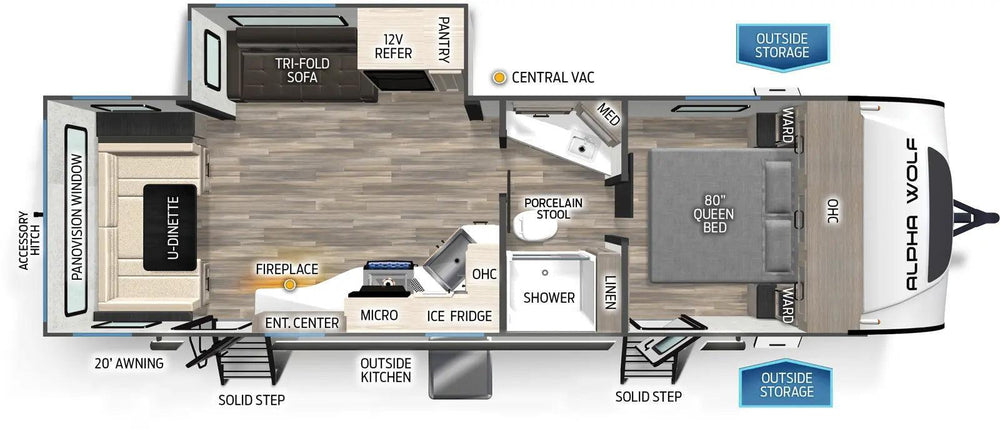 Alpha Wolf - 2500RL 4+ berth 8.1m - Select Caravans Limited