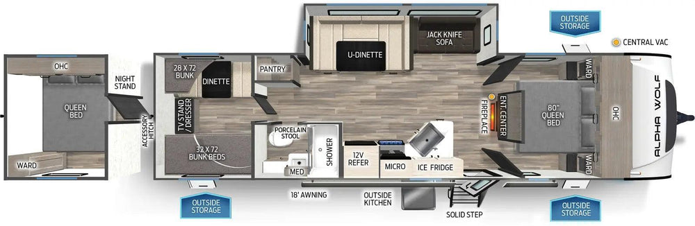 Alpha Wolf - 280QBS 8.8m 6+ berth - Select Caravans Limited