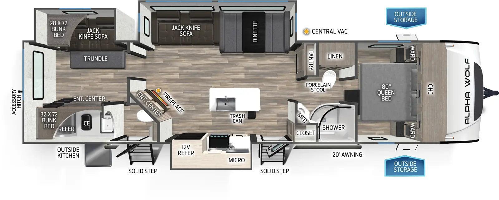 Alpha Wolf - 33BH 10.2m 2 private bedrooms 7 + berth - Select Caravans Limited