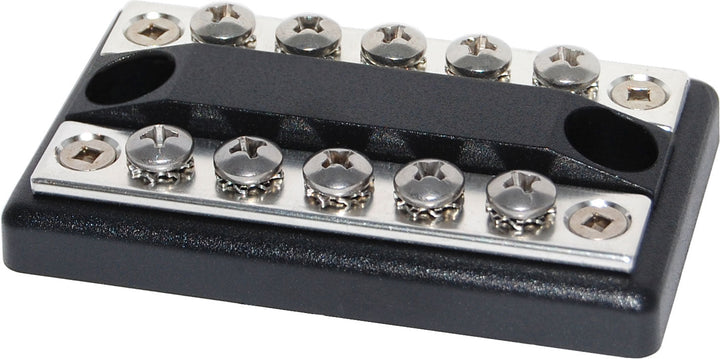 Blue Sea 100A Common Dual Busbar - 5 + 5 Terminals, 100A Continuous Rating - Busbar