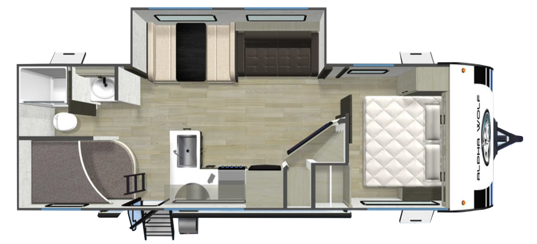 Alpha Wolf 27BHX - 8 Berth Bunkhouse Caravan for Sale NZ | 9.7m