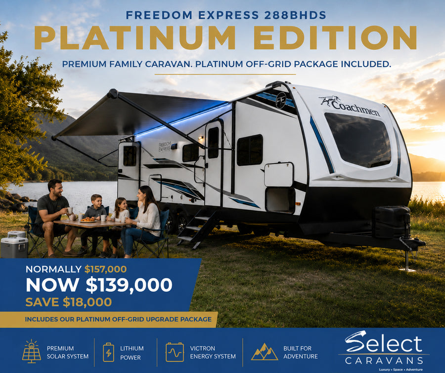 Freedom Express 288BHDS – 5+ Berth Family Bunkhouse Caravan NZ | Lithium Battery