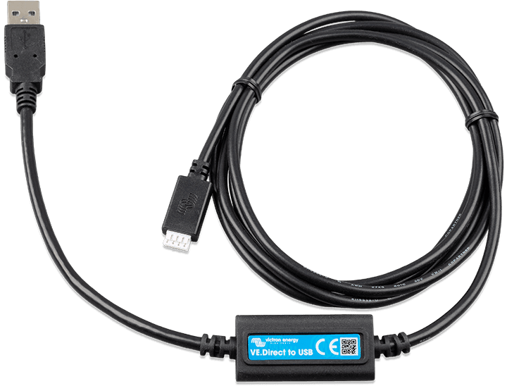 Black USB cable with connector on a transparent background