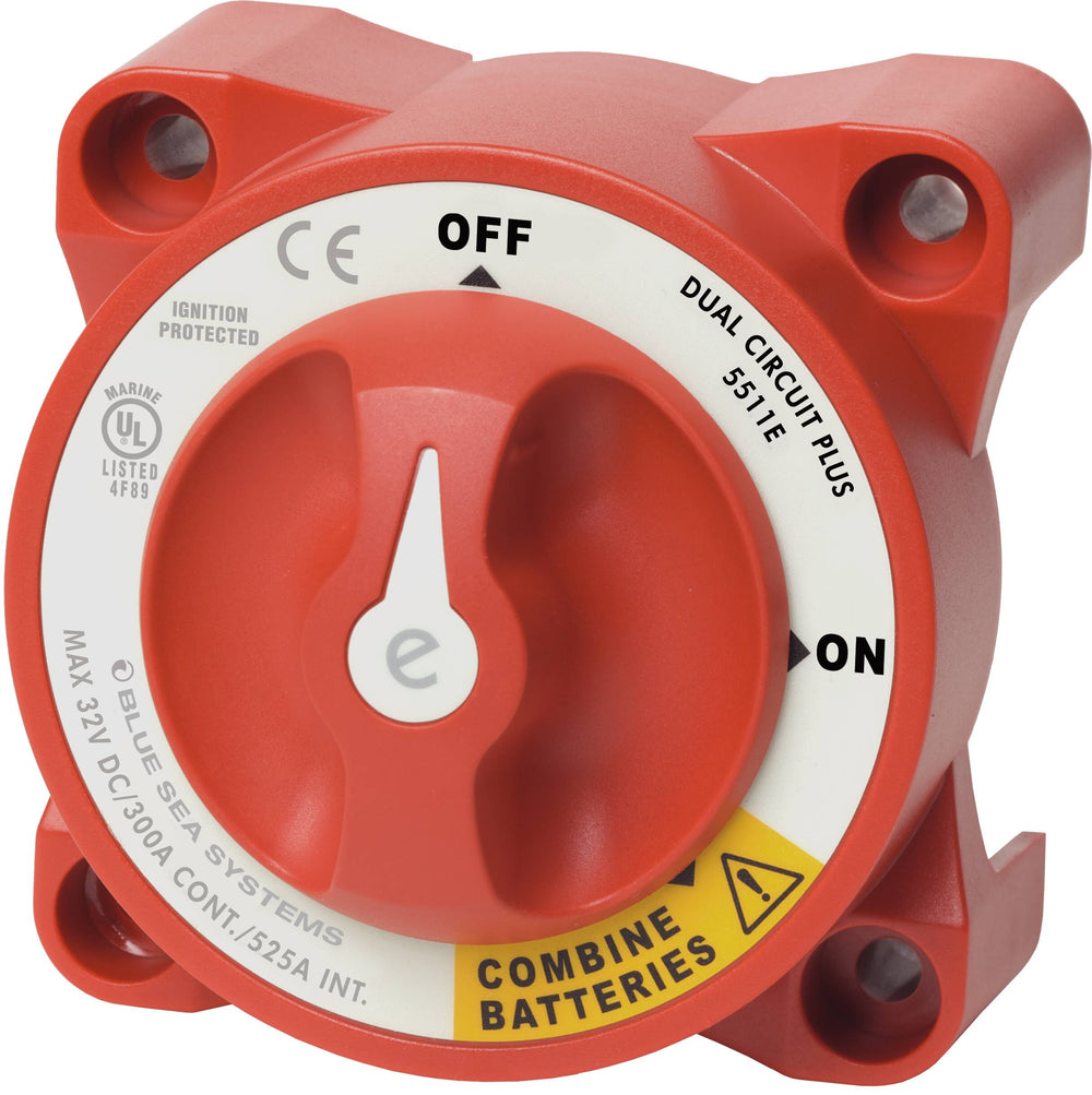 Blue Sea E Series Battery Switch - ON/OFF, 350A DUAL CURCUIT WITH EMERGENCY CROSSOVER - Battery Switch