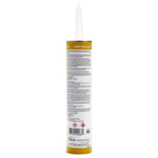 Dicor 551LSW non-levelling lap sealant for vertical RV roof seams