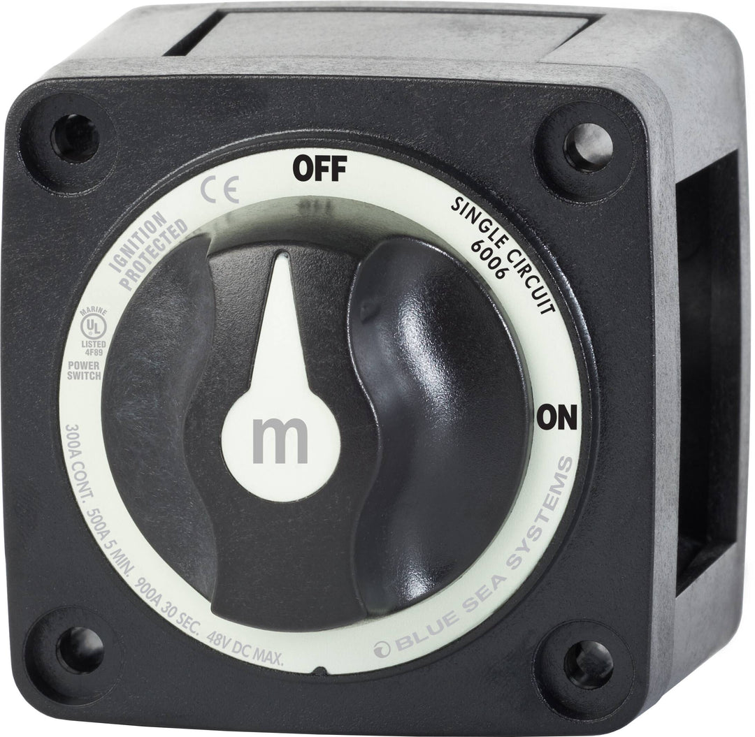 Blue Sea M Series Battery Switch - ON/OFF, 300A – Black - Battery Switch