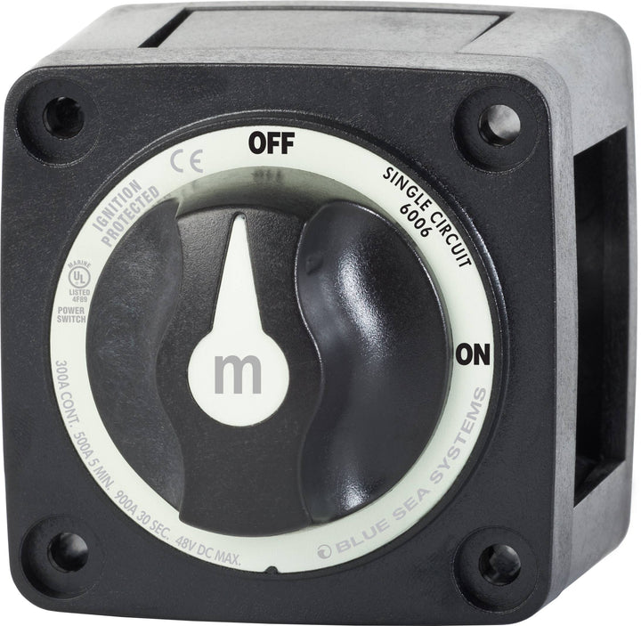 Blue Sea M Series Battery Switch - ON/OFF, 300A – Black - Battery Switch