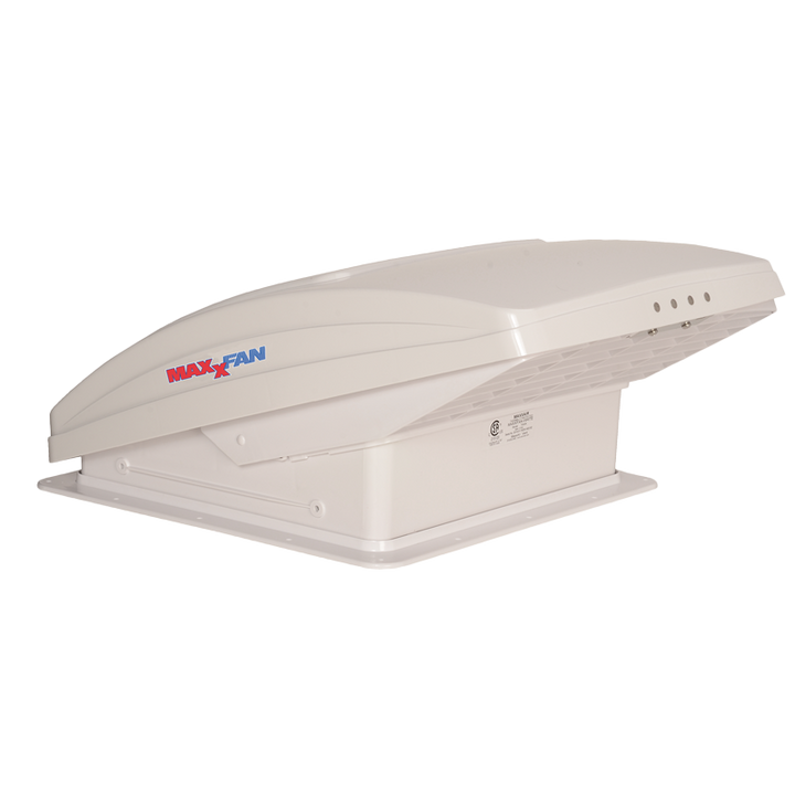 MaxxFan Deluxe with Rain Dome Thermostat Power Lift and Remote Accessory