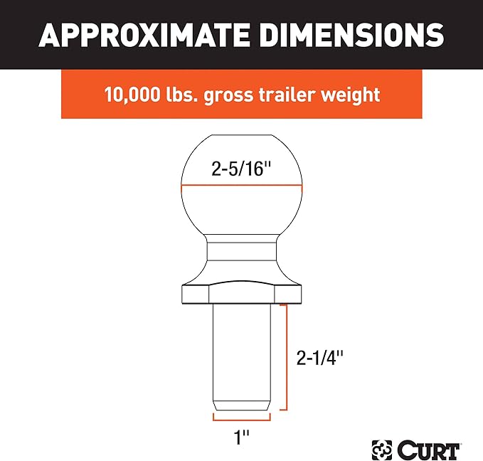 CURT 40007 Chrome Tow Ball - Select Caravans Limited