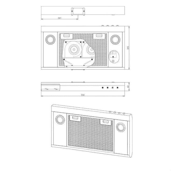 Camec Rangehood Surface Mounted 12V Accessory
