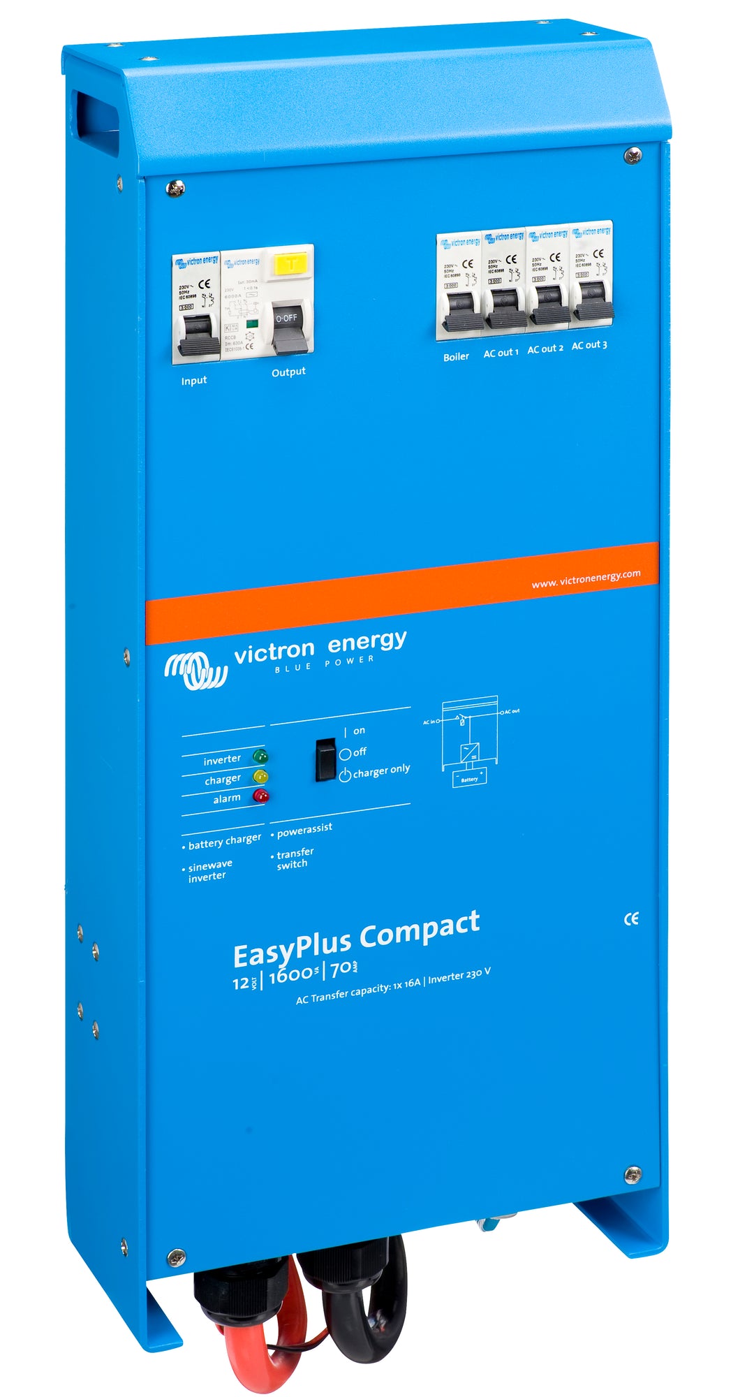 Easy Plus - 12V, 1600VA Invert, 70A Charge, 16A AC