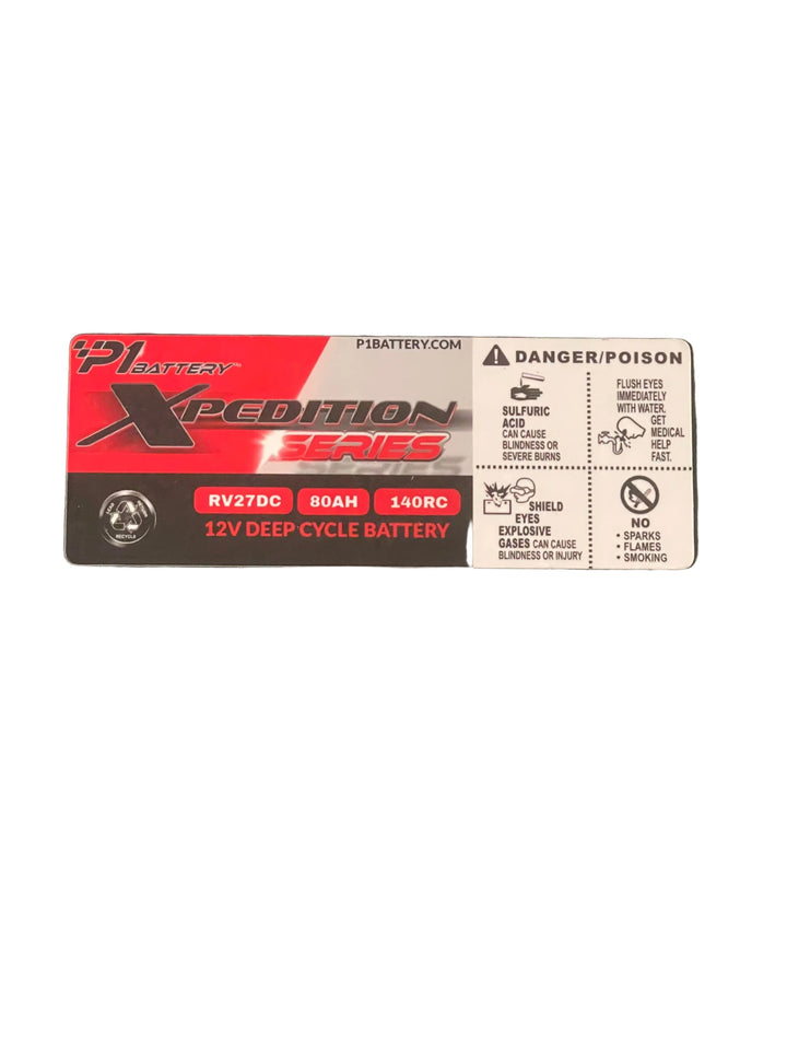 Xpedition series battery label 