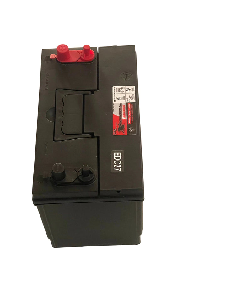 RV battery on a white background