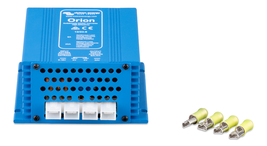 Victron Orion 12/24-8A non-isolated DC-DC converter front