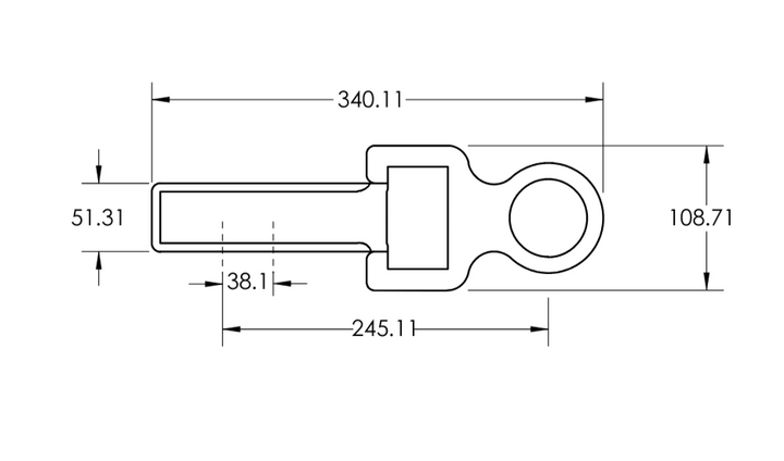 Andersen Rapid Hitch shank and ball-mount dimensions