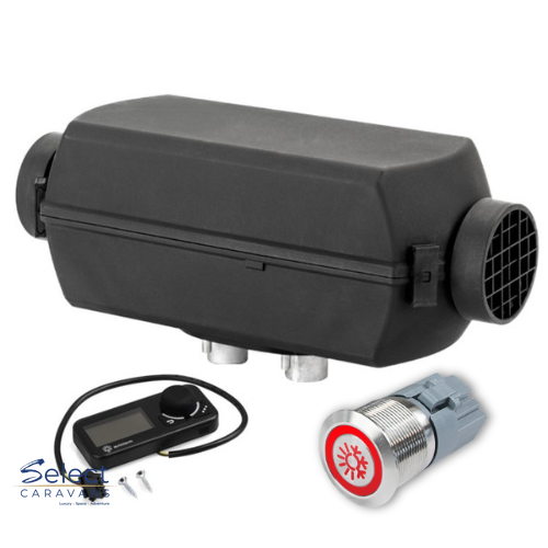 Autoterm Air 2D 2 kW 12V RV diesel heater kit with Comfort and Push Button Controllers