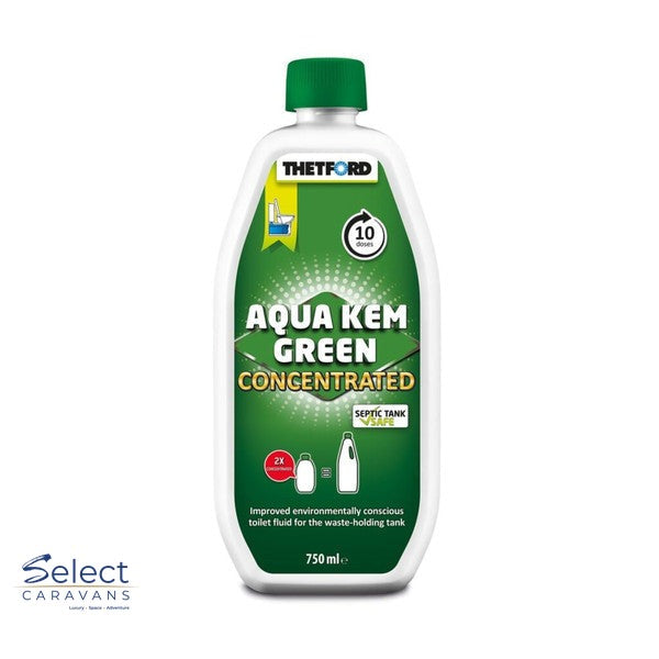 Thetford Aqua Kem Green Concentrated - 750ml – additives for caravan and RV use