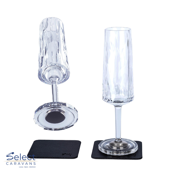 Silwy Magnetic Plastic Glass - Champagne - 2Pk – kitchenware for caravan and RV use