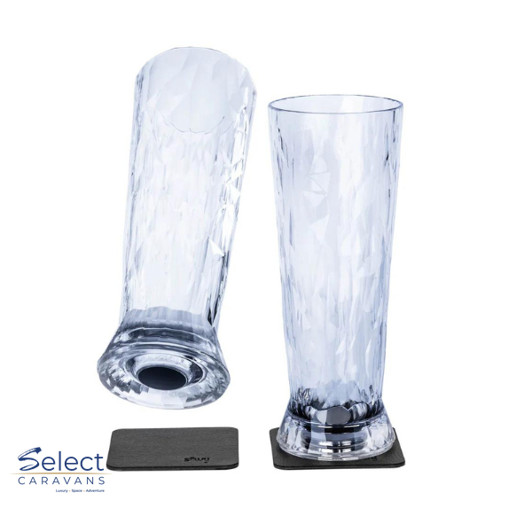 Silwy Magnetic Plastic Glass - Beer - 2Pk – kitchenware for caravan and RV use