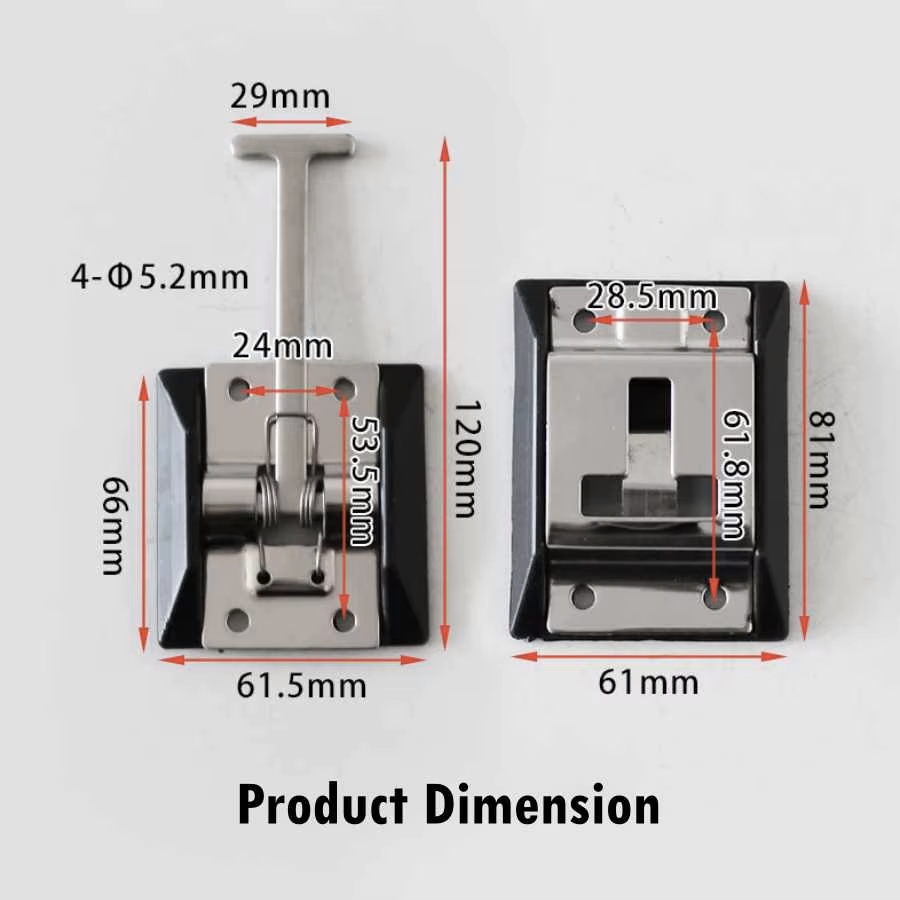 T-style entry door latch