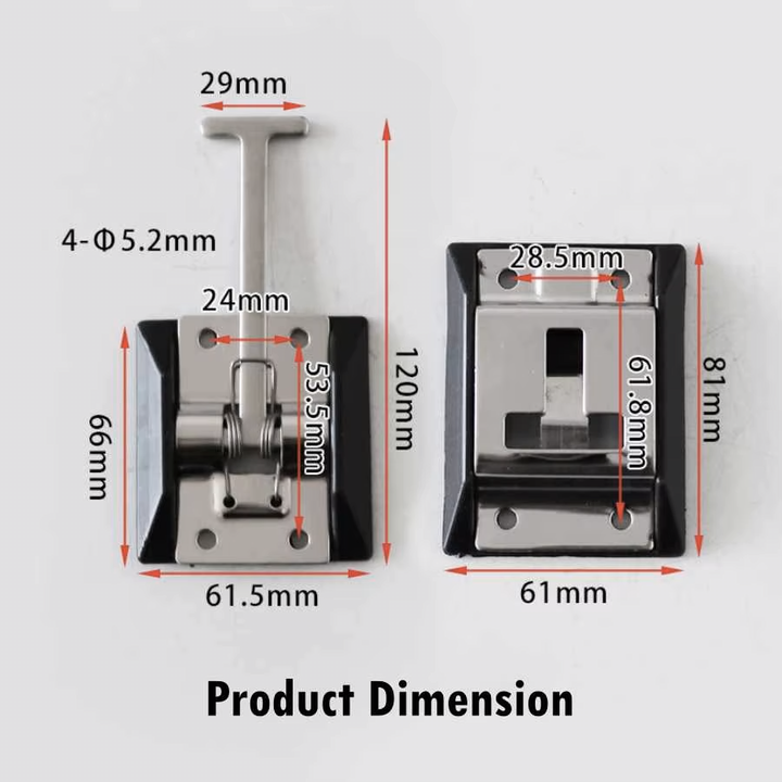T-style entry door latch