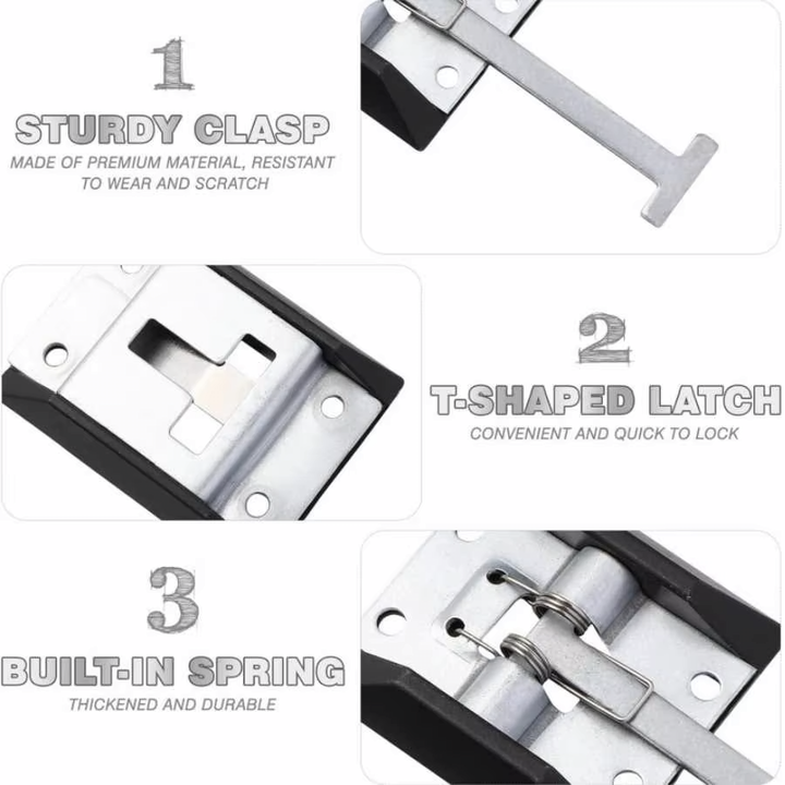 T-style entry door latch