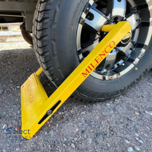 Milenco Australian Compact Wheel Clamp and Lock – safety for caravan and RV use