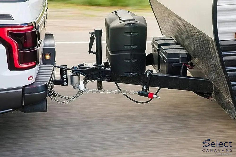 Caravan wiath an Andersen Weight Distribution Hitch