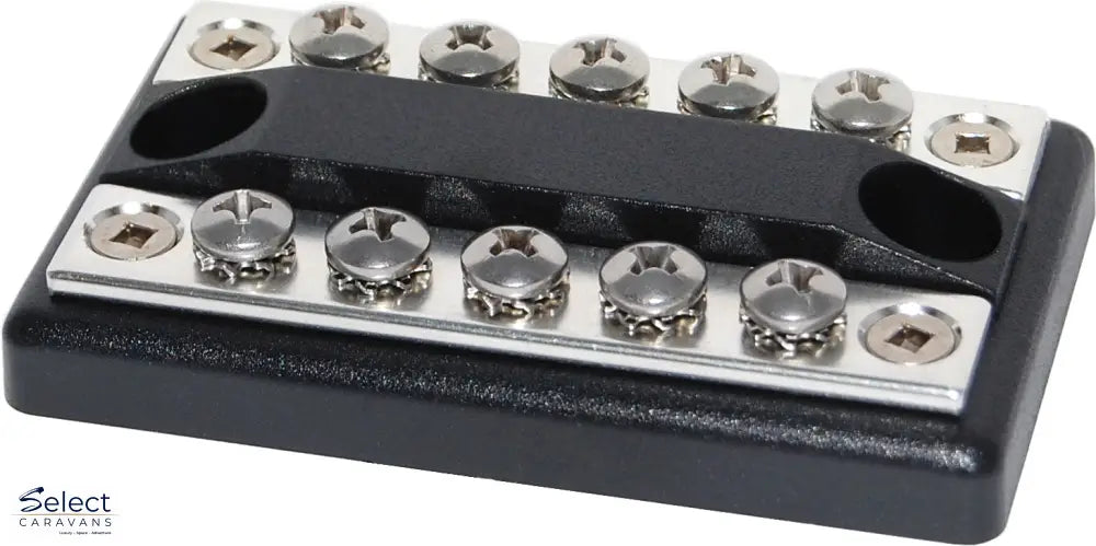 Blue Sea 100A Common Dual Busbar - 5 + 5 Terminals, 100A Continuous Rating - Busbar