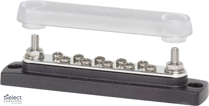 Blue Sea 150A Common BusBars - 2 x 1/4 (M6) Studs, 10 x 