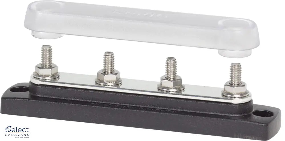 Blue Sea 150A Common BusBars - 4 x 1/4 (M6) Studs, With Cover - Busbar