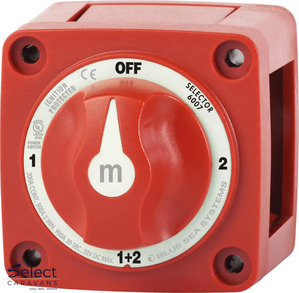Blue Sea M Series Battery Switch - 1/2/BOTH, 300A, Dual Battery - Battery Switch