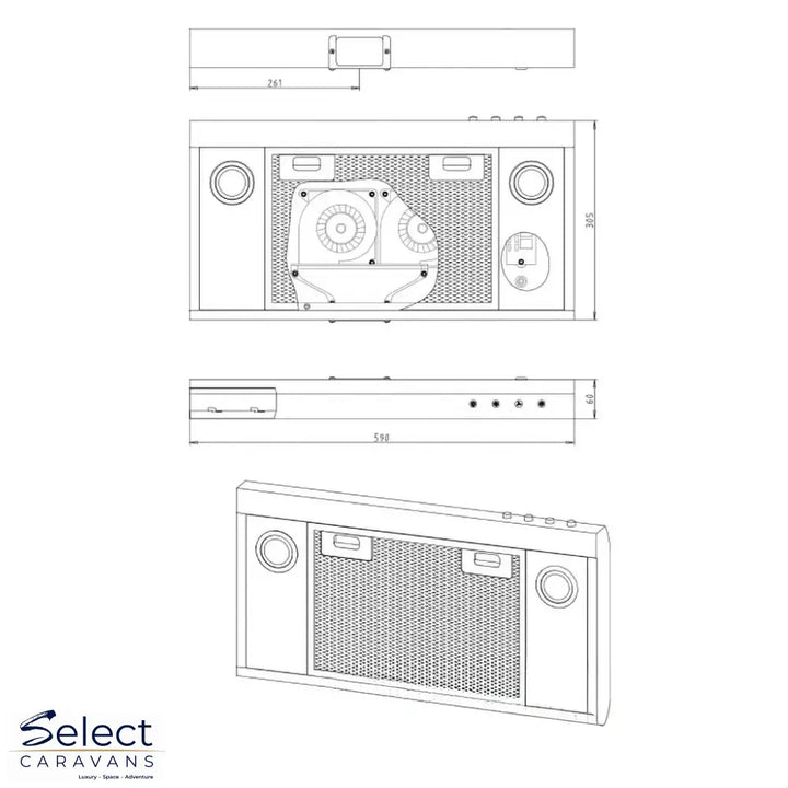 Camec Rangehood Surface Mounted 12V Accessory