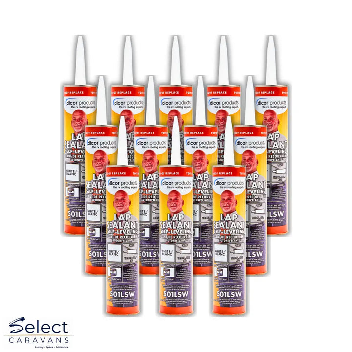 Dicor 501LSW white self-levelling RV roof sealant – 12 pack
