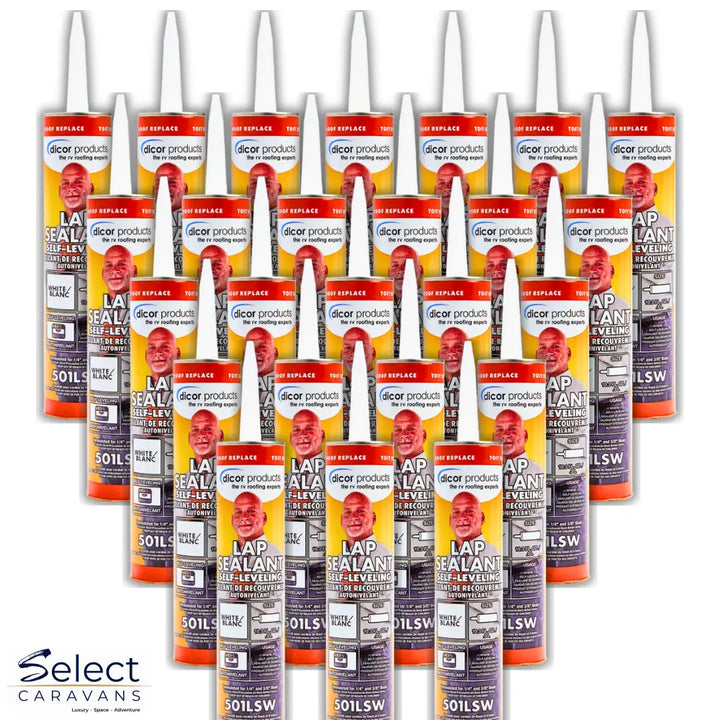 Dicor 501LSW white self-levelling RV roof sealant – 25 pack