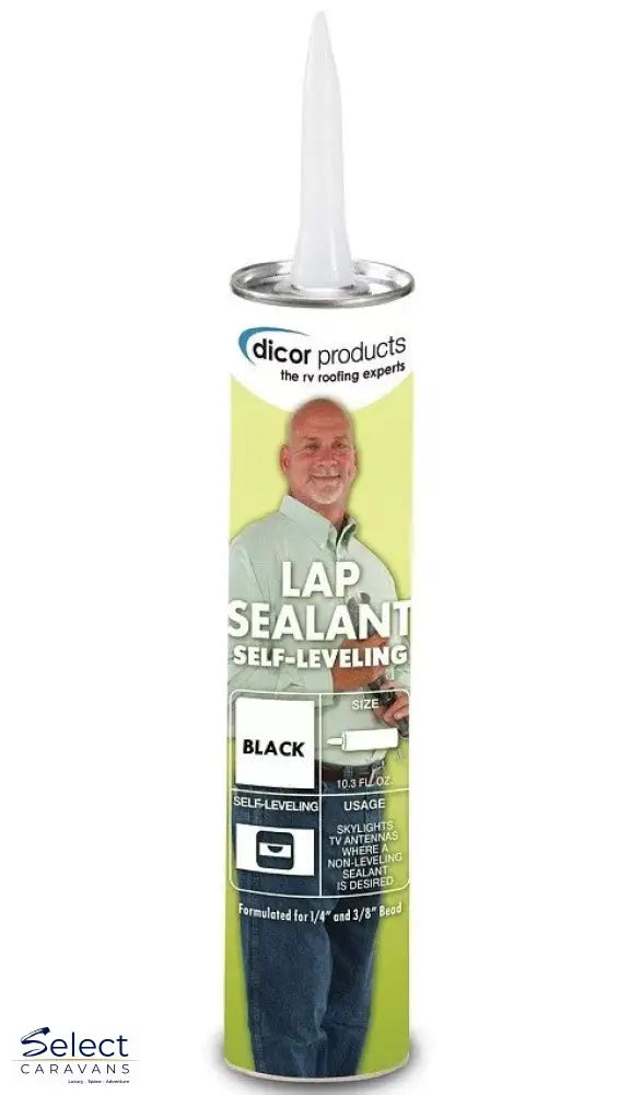 Dicor 501LSB black self-levelling caravan roof sealant – single 10.3 oz tube