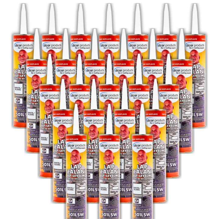 Dicor 501LSW white self-levelling RV roof sealant – 25 pack