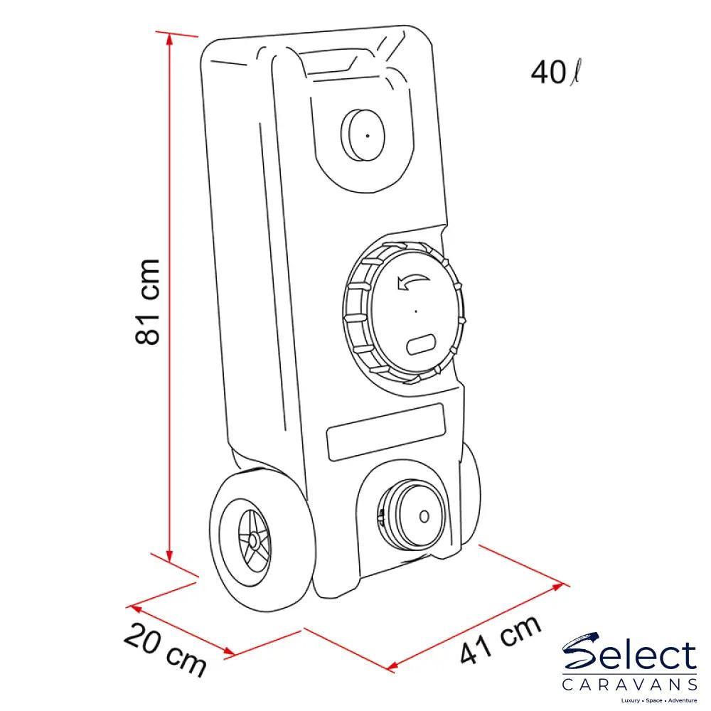Fiamma 40Lt Portable Waste Tank - Select Caravans Limited