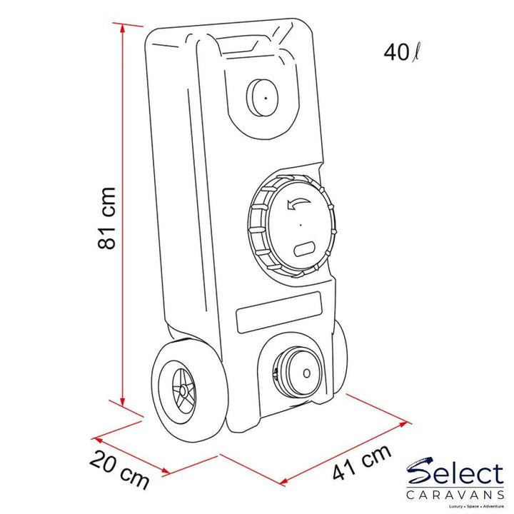 Fiamma 40Lt Portable Waste Tank Accessory