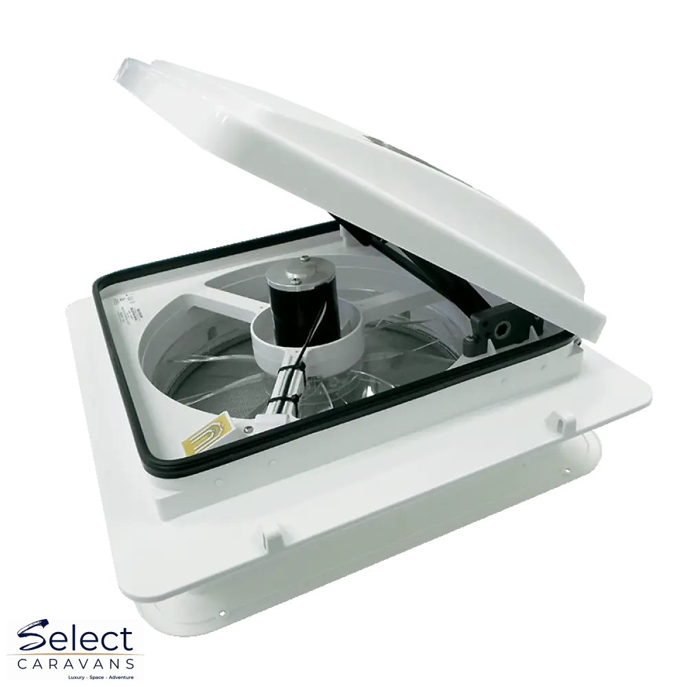 MaxxFan Plus with Thermostat Power Lift Rain Sensor and Remote Accessory