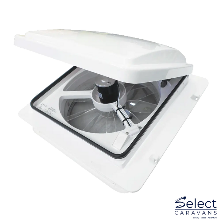 MaxxFan Plus manual lift roof vent for caravan and RV