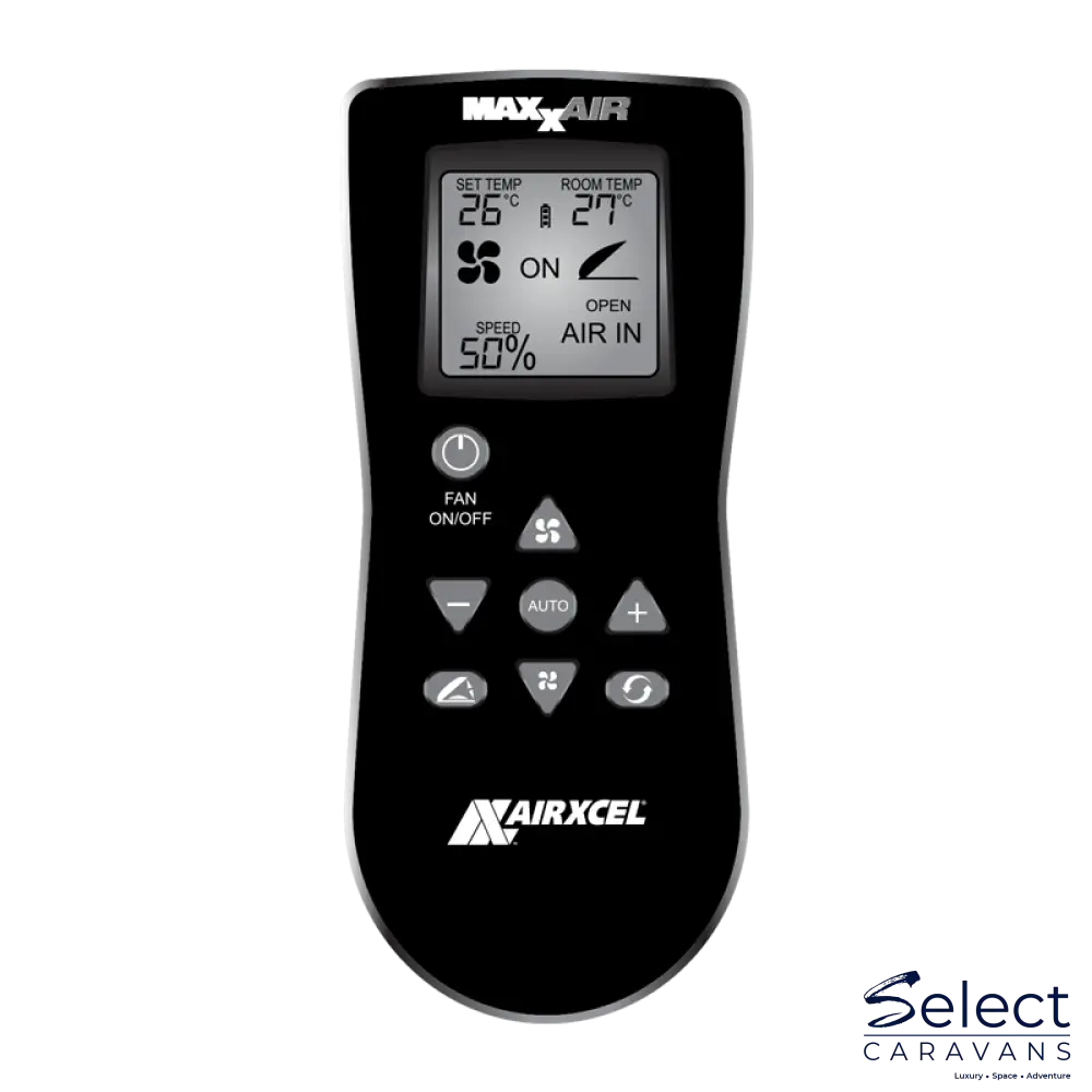 MaxxFan Plus with Thermostat Power Lift Rain Sensor and Remote Accessory