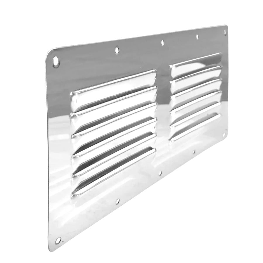 Stainless steel louvre air vent 230mm x 115mm for caravan and boat use