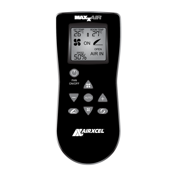 MaxxFan Plus with Thermostat Power Lift Rain Sensor and Remote Accessory