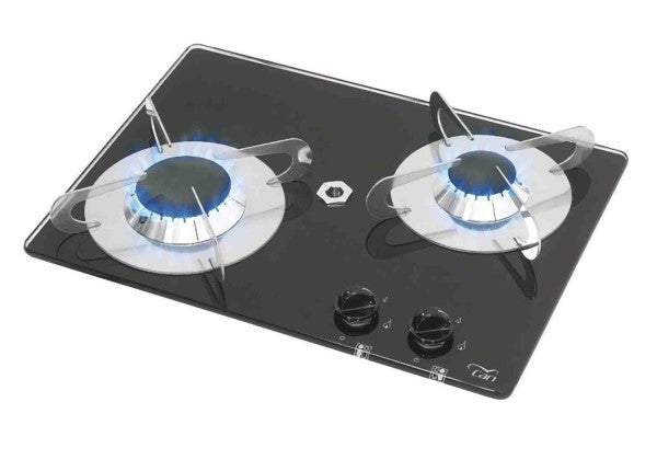 CAN 2 Burner Gas Hob Crystal Finish – cooking equipment for caravan and RV use