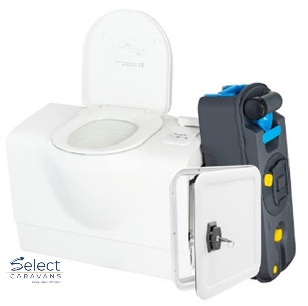 Freucamp Bench Cassette Toilet Left Hand - Incl Door – toilets &amp; hygiene for caravan and RV use